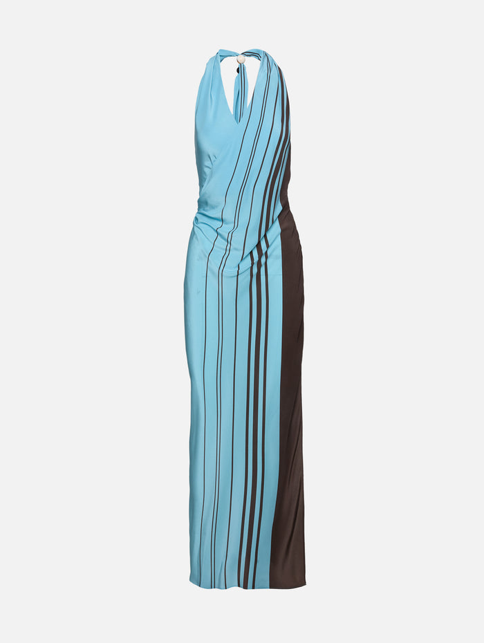 Rioja Halter Scarf Maxi Dress,SIR.,PACHA MINERAL STRIPE,Image 1