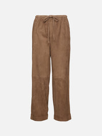 Joanni Suede Pant,BY MALENE BIRGER,CHOCOLATE CHIP,Image 1