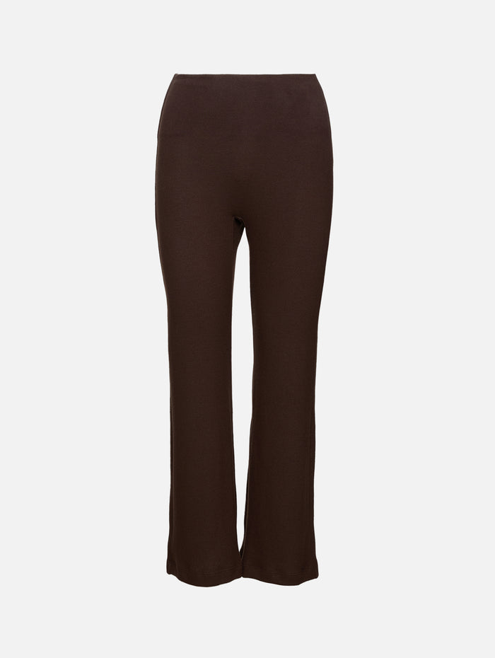 Lauren Crop Flare Pant,LESET,CHOCOLATE,Image 1