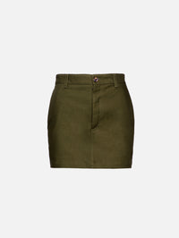 Drill Mini Skirt,WARDROBE.NYC,MILITARY,Image 1