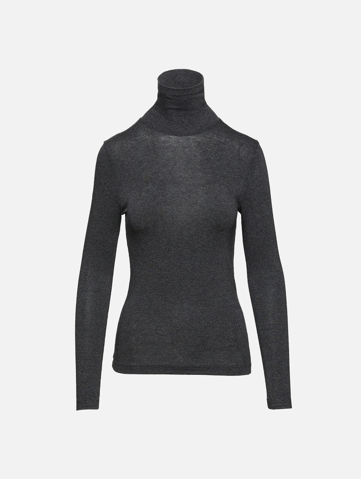 Pascale Turtleneck Top,AGOLDE,CHARCOAL HEATHER,Image 1