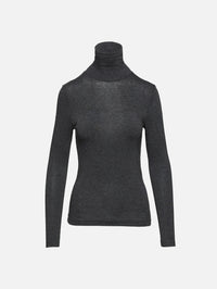 Pascale Turtleneck Top,AGOLDE,CHARCOAL HEATHER,Image 1
