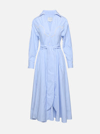 Vela De Cruz Midi Dress,JOHANNA ORTIZ,ECRU/BLUE,Image 1