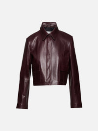 Bleeker Jacket,NOUR HAMMOUR,MERLOT,Image 1