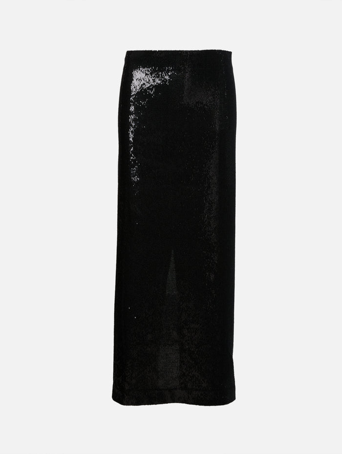 Sequin Skirt,TOTÉME,BLACK,Image 1
