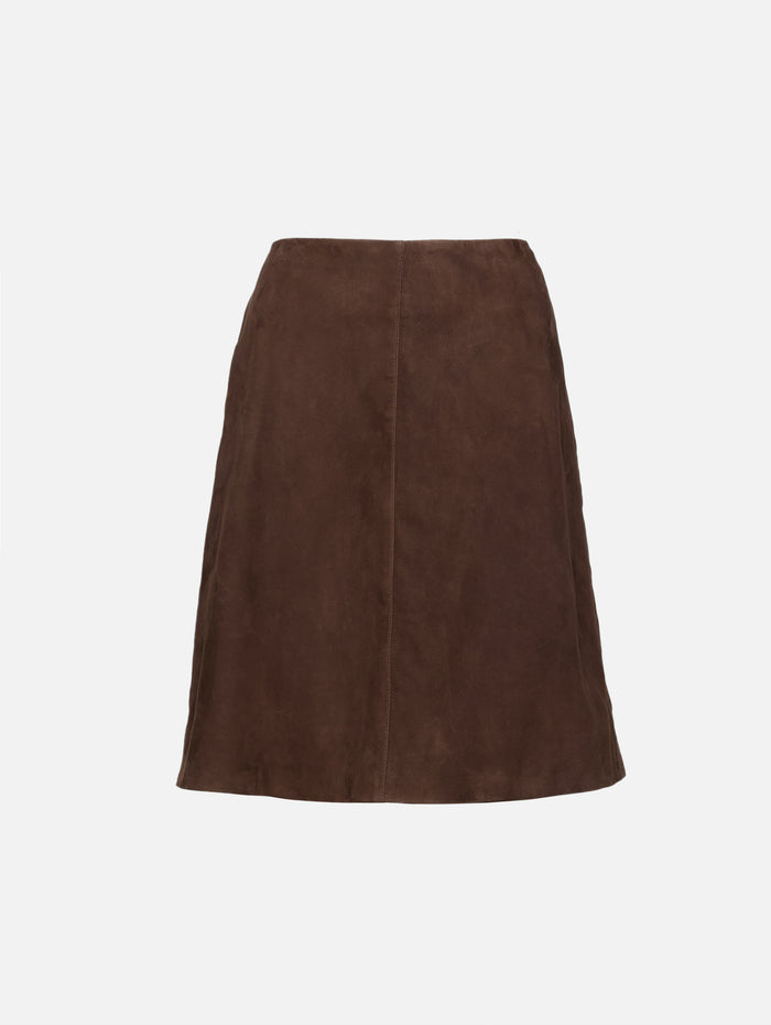 Suede Skirt,TOTÉME,BARK,Image 1