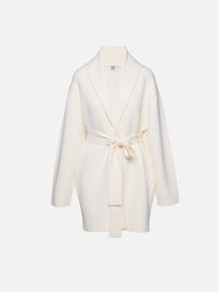 Shawl Lapel Robe,TOTÉME,ECRU,Image 1