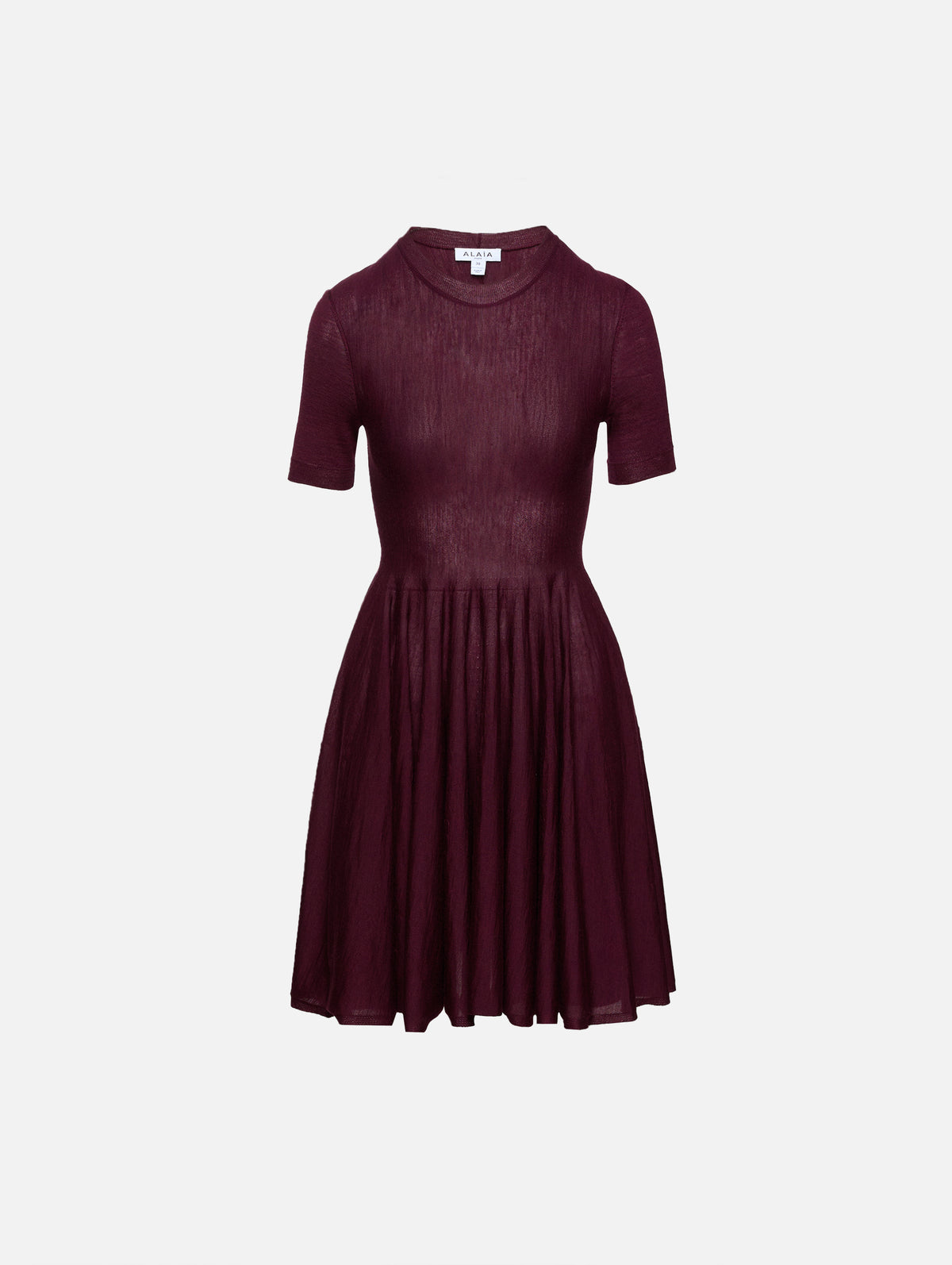 Skater Dress,ALAIA,AUBERGINE,Image 1