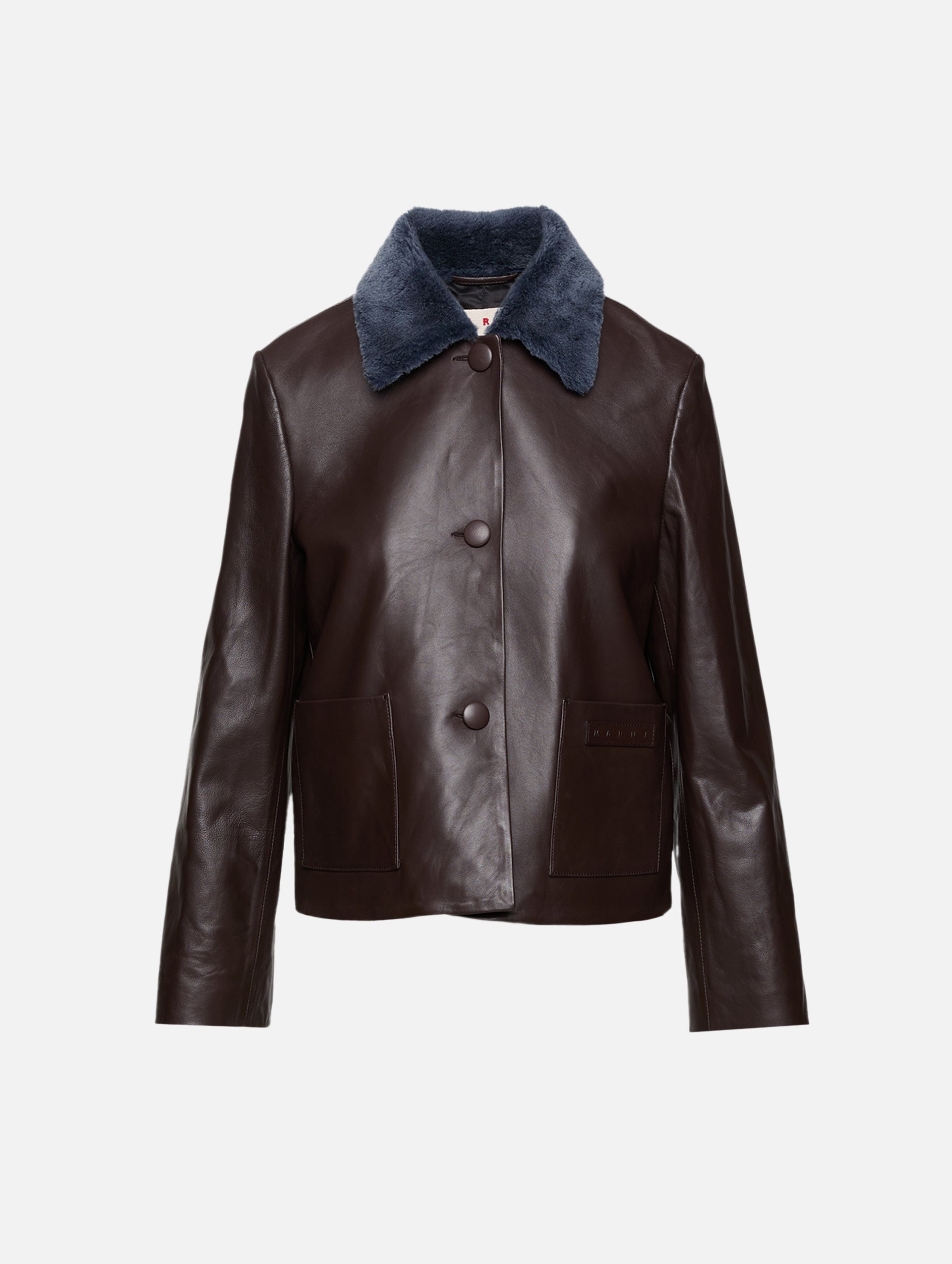 Fur Trimmed Leather Jacket | MARNI | elysewalker