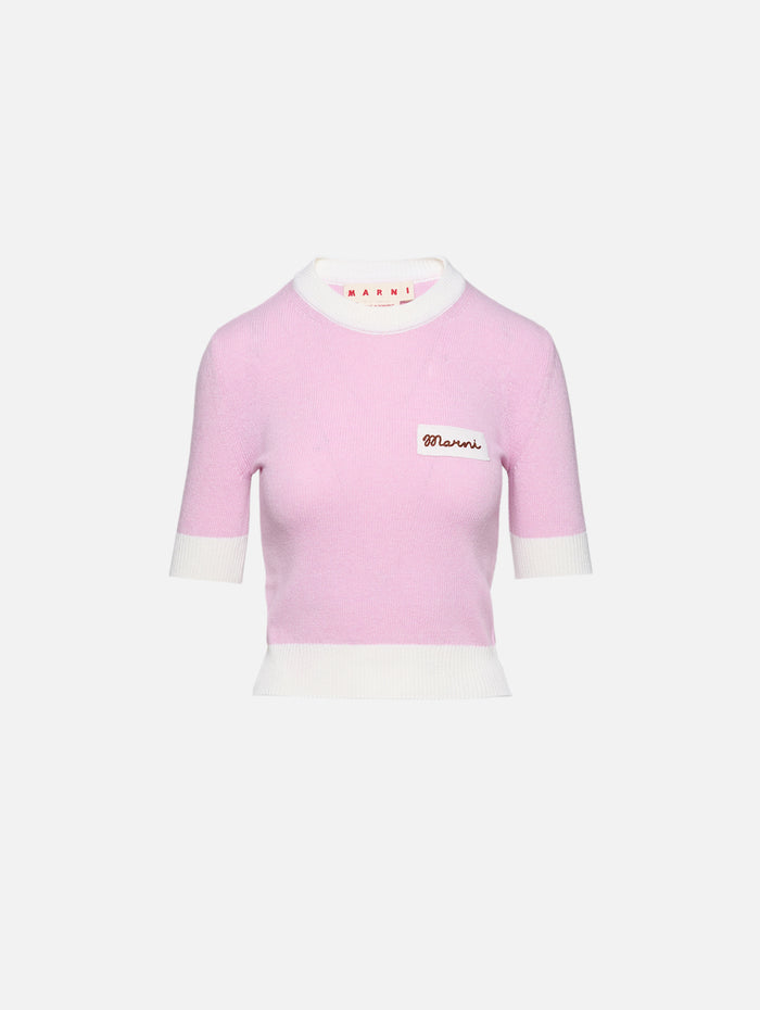 Roundneck Sweater,MARNI,PINK GUMMY,Image 1