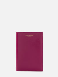 Passport Case,SAINT LAURENT,DARK FUCHSIA,Image 1