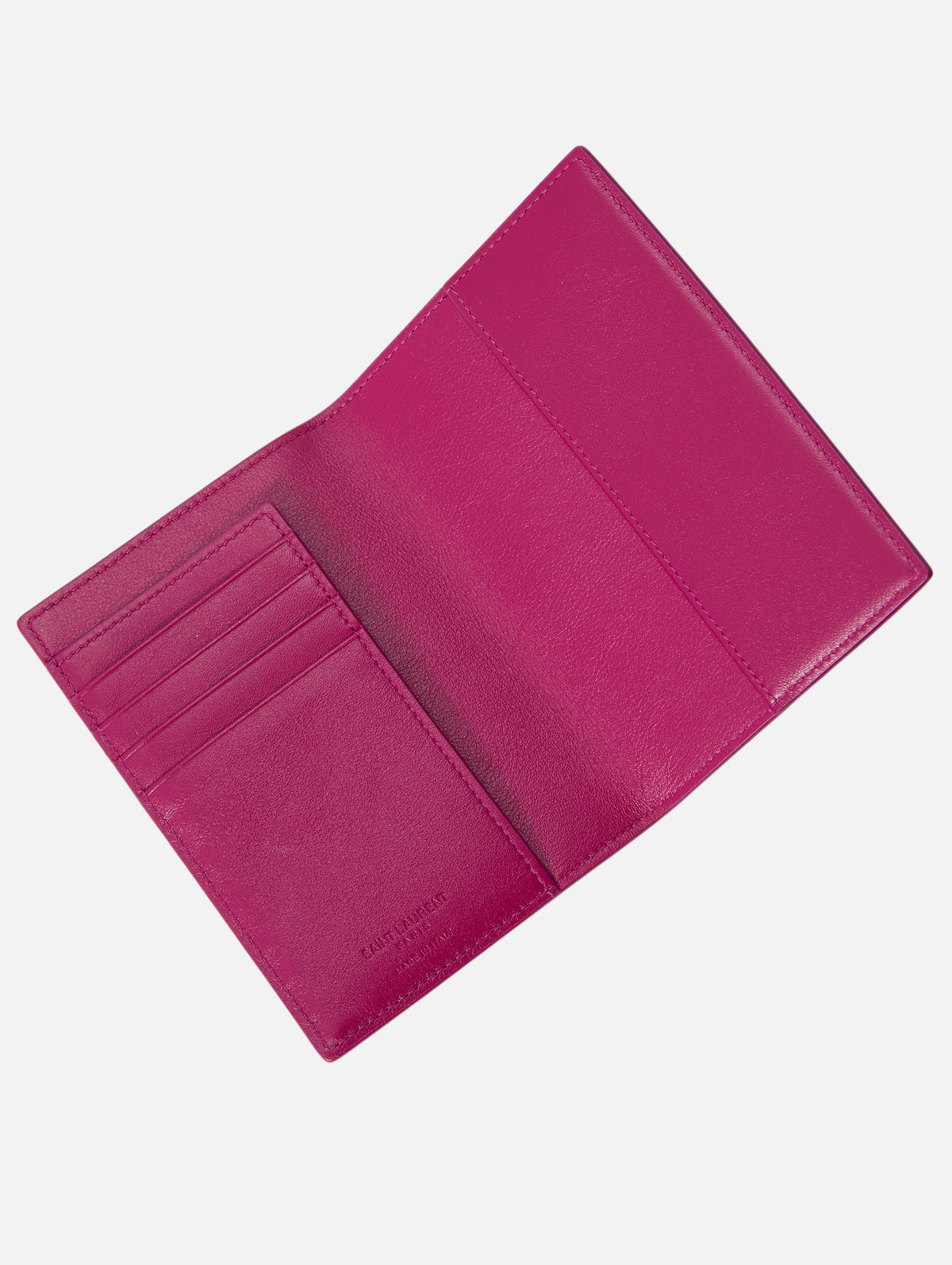 Passport Case,SAINT LAURENT,DARK FUCHSIA,Image 2