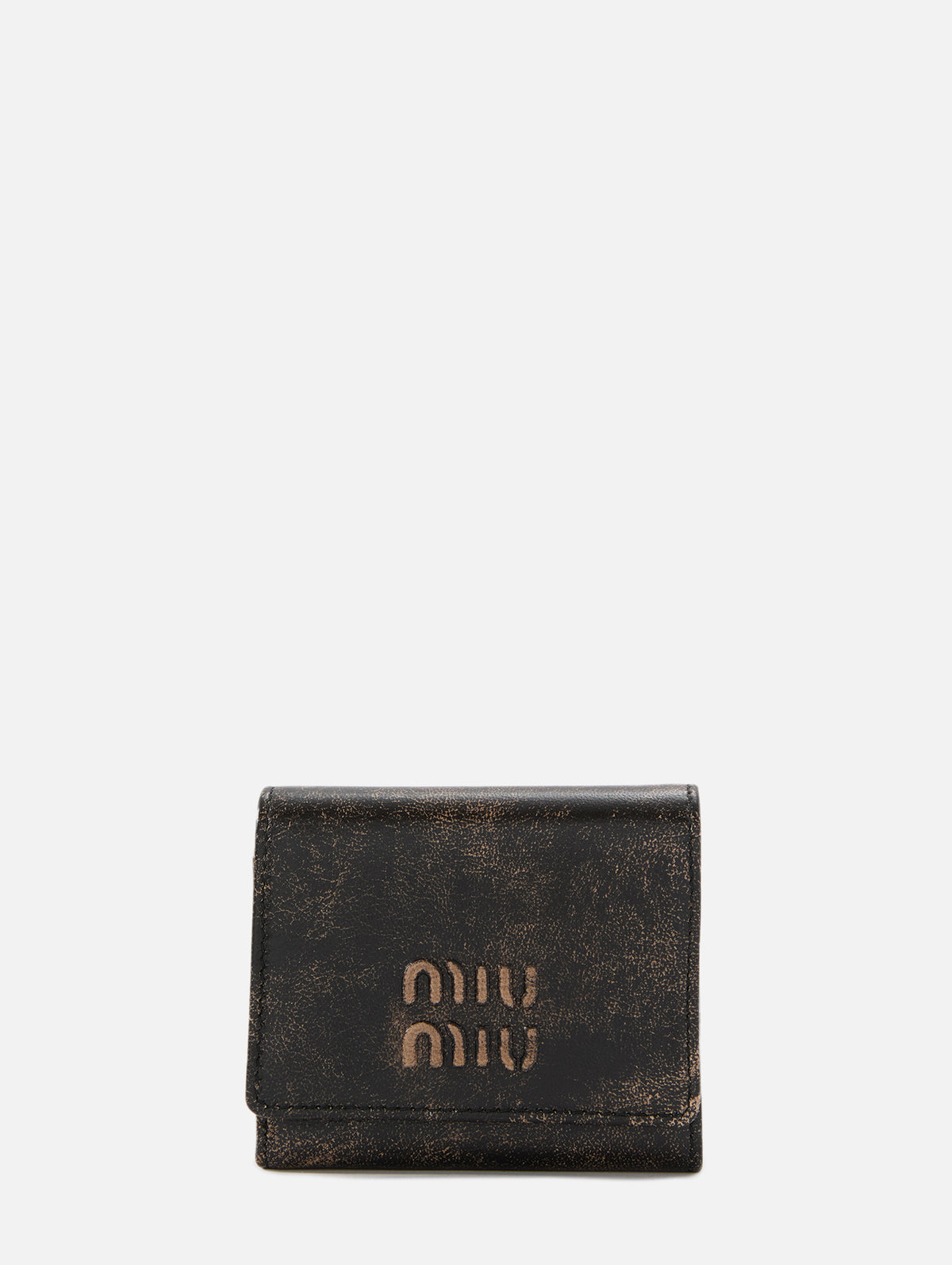 Distressed Logo Wallet,MIU MIU,CAFFE,Image 1