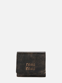 Distressed Logo Wallet,MIU MIU,CAFFE,Image 1