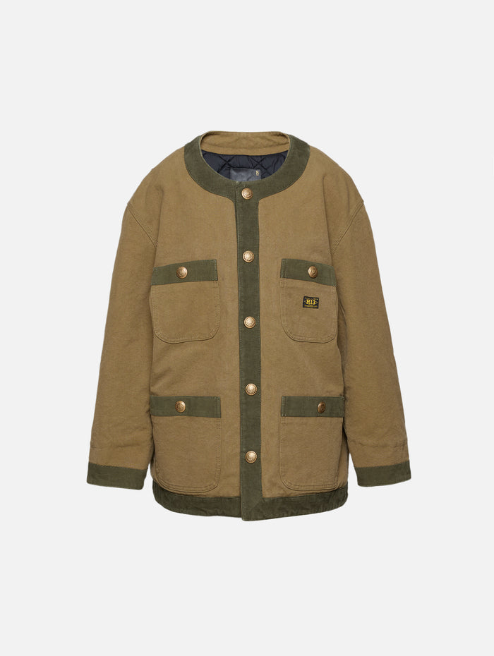 Cord Trimmed Chore Jacket,R13,DUSKY TAN,Image 1