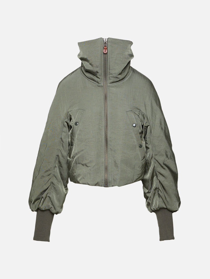 Oversized Padded Flight Jacket,R13,OLIVE GREEN,Image 1