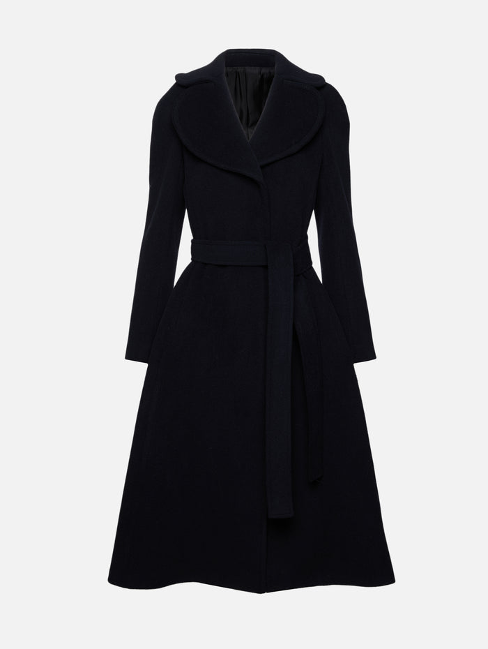 Cinched Coat,ALAIA,MARINE,Image 1