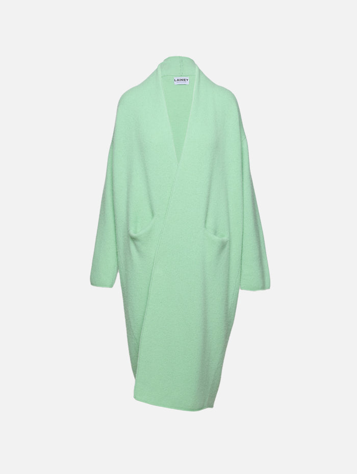 Slim Cocoon Coat,LAINEY KEOGH,MATCHA,Image 1