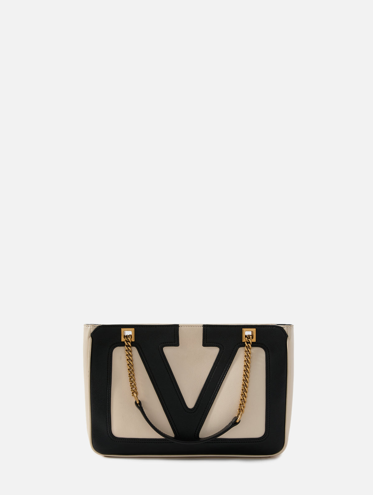 Vida Superstar Medium Flat Pouch,VALENTINO GARAVANI,BUTTER/WHITE/BLACK,Image 1