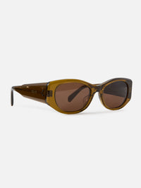 Round 3 Dot Frame Sunglasses,CELINE EYEWEAR,DARK OLIVE,Image 2