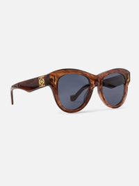 Anagram Frame Sunglasses,LOEWE EYEWEAR,SHINY BROWN,Image 2