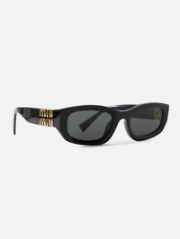 MU B04S Sunglasses,MIU MIU EYEWEAR,BLACK DARK GREY,Image 2