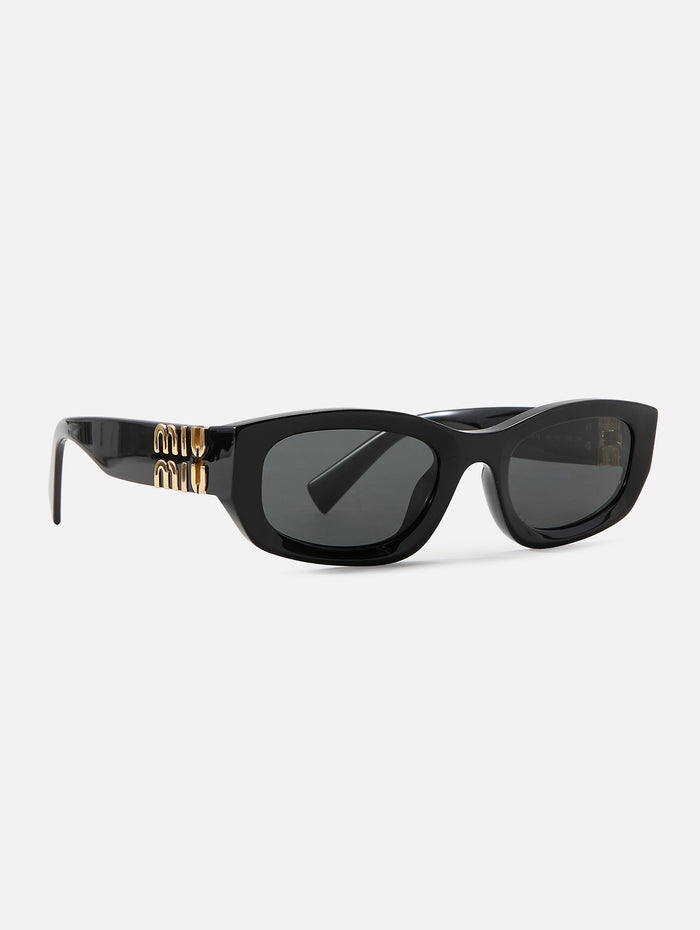 MU B04S Sunglasses,MIU MIU EYEWEAR,BLACK DARK GREY,Image 1