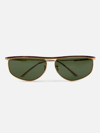 KHAITE x Oliver Peoples 1986C,OLIVER PEOPLES,GOLD/DARK MAHOGANY,Image 1