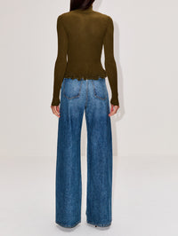 Yulia Top,ULLA JOHNSON,OLIVE,Image 3