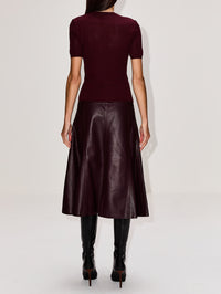 T Shirt,ALAIA,AUBERGINE,Image 3