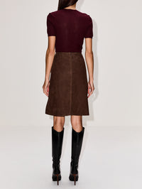 Suede Skirt,TOTÉME,BARK,Image 4