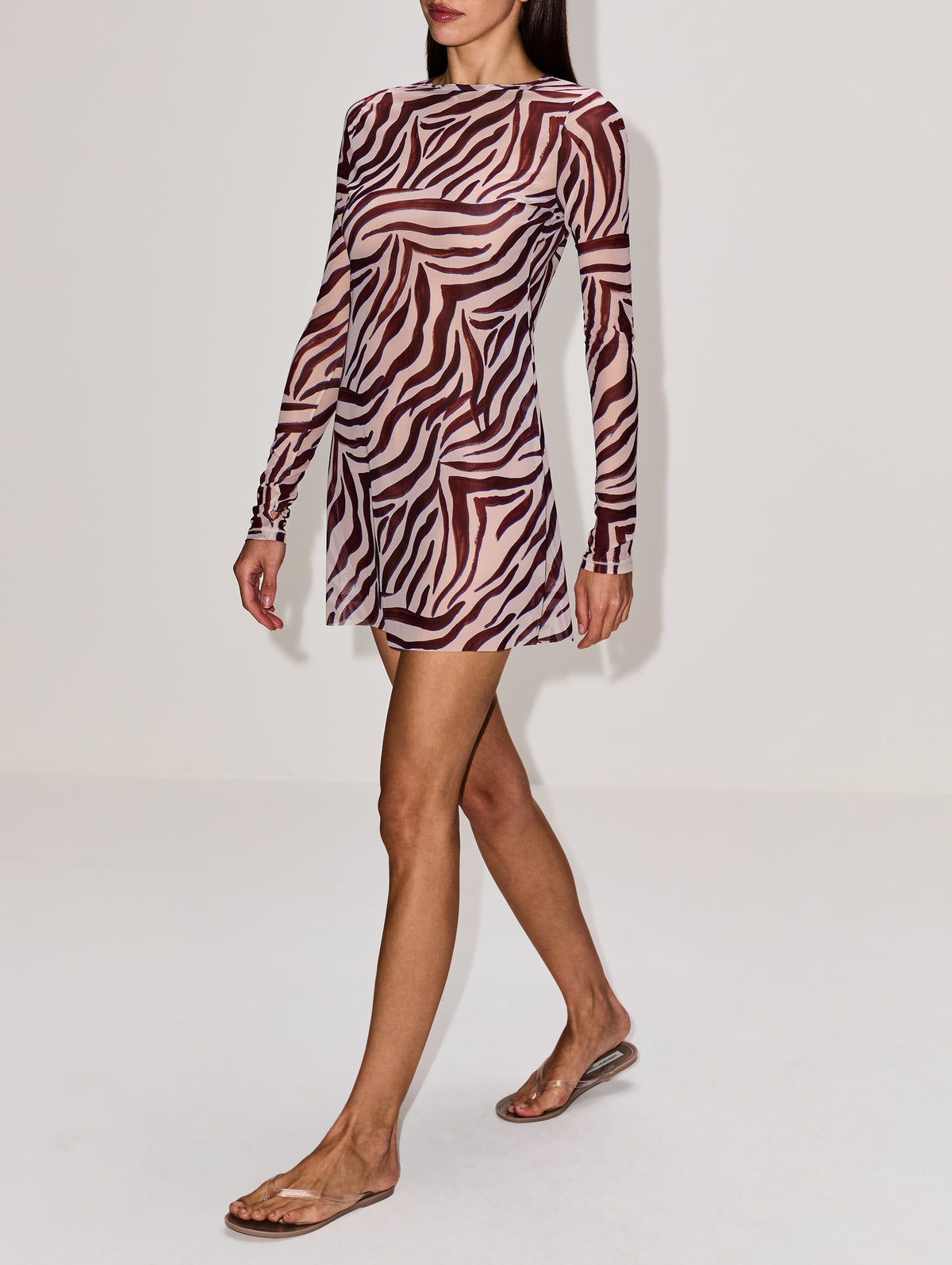 Gisele 2.0 Mini Dress,BOND-EYE,ZEBRA MESH,Image 3