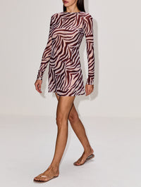 Gisele 2.0 Mini Dress,BOND-EYE,ZEBRA MESH,Image 3