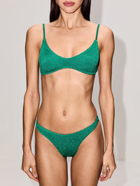 Edwards Crop Bikini Top,BOND-EYE,EMERALD SHIMMER,Image 2