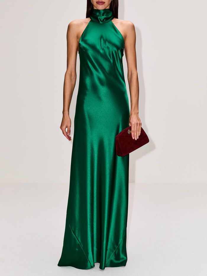 Sienna Gown,GALVAN,EMERALD,Image 1