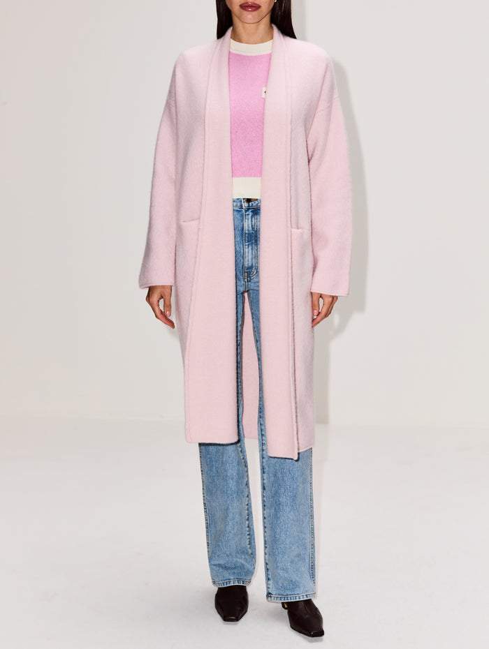 Slim Cocoon Coat,LAINEY KEOGH,CHERRY BLOSSOM,Image 1