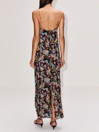 Taja Dress,KHAITE,BLACK MULTI,Image 4