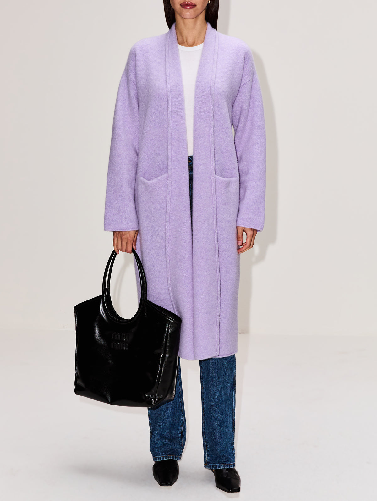 Slim Cocoon Coat,LAINEY KEOGH,LAVENDULA,Image 2