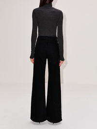 Pascale Turtleneck Top,AGOLDE,CHARCOAL HEATHER,Image 3