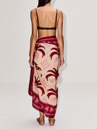 Dance Of Pareo,JOHANNA ORTIZ,ECRU/DARK CHERRY,Image 4