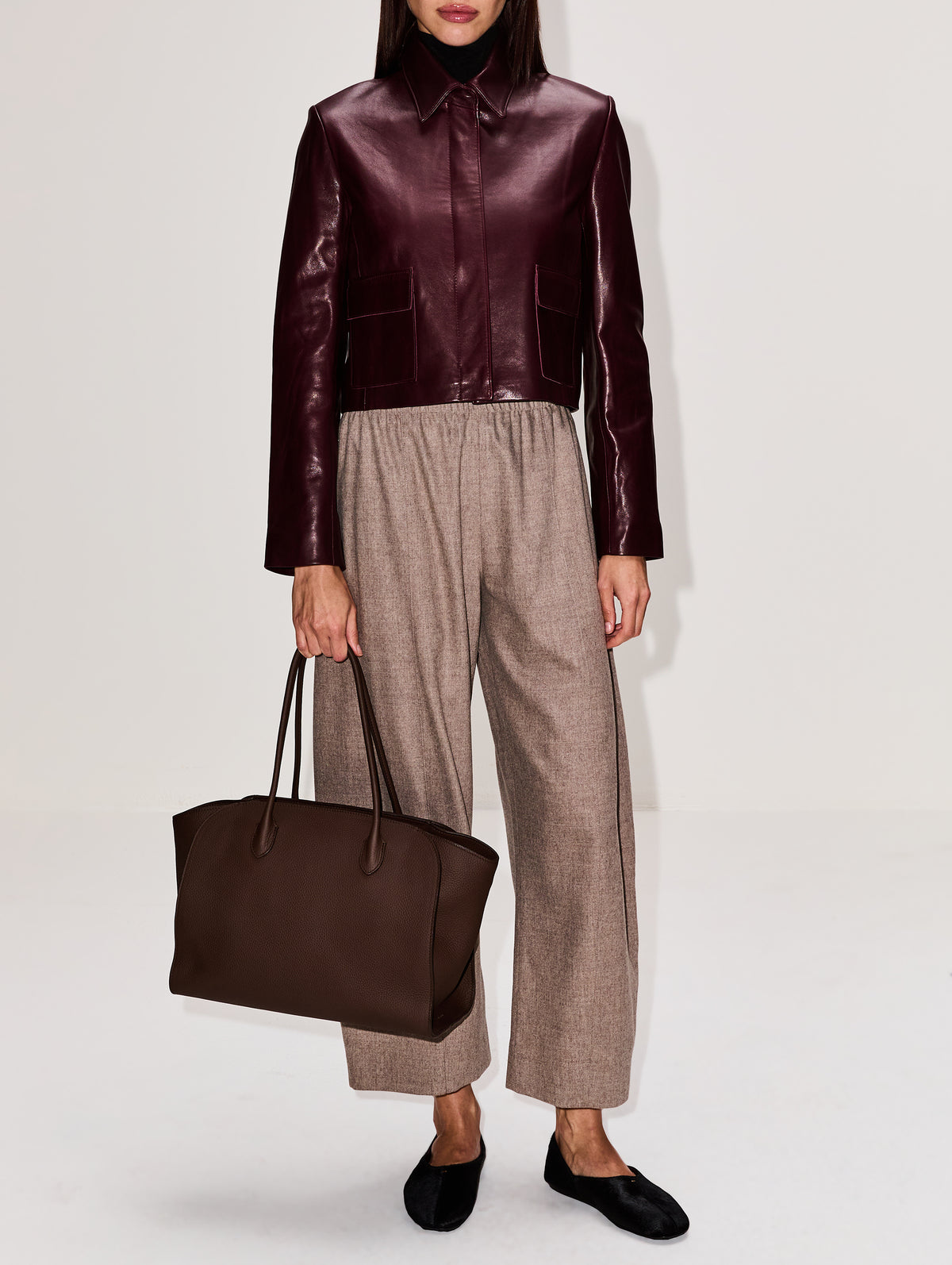 Bleeker Jacket,NOUR HAMMOUR,MERLOT,Image 2