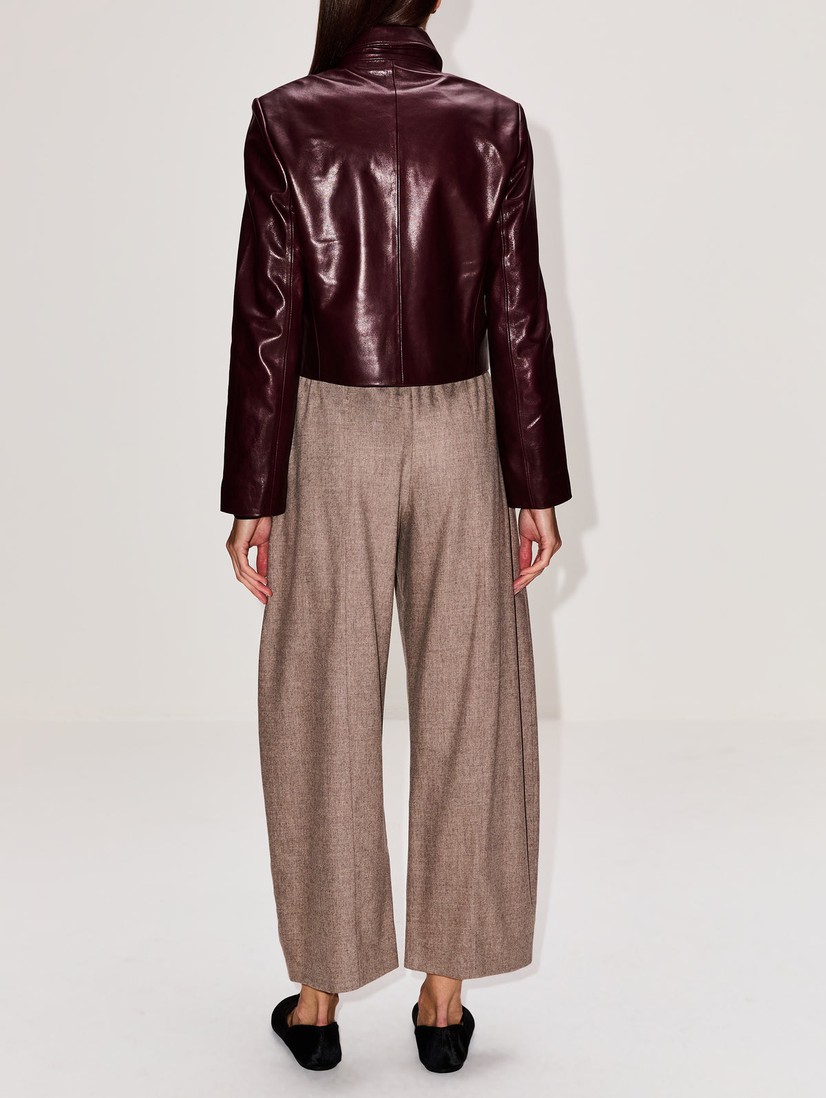 Bleeker Jacket,NOUR HAMMOUR,MERLOT,Image 3