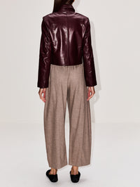 Bleeker Jacket,NOUR HAMMOUR,MERLOT,Image 3