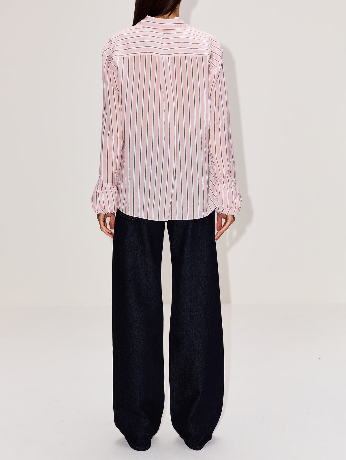 Striped Ease Blouse,DOROTHEE SCHUMACHER,ROSE STRIPE,Image 3