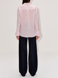 Striped Ease Blouse,DOROTHEE SCHUMACHER,ROSE STRIPE,Image 3