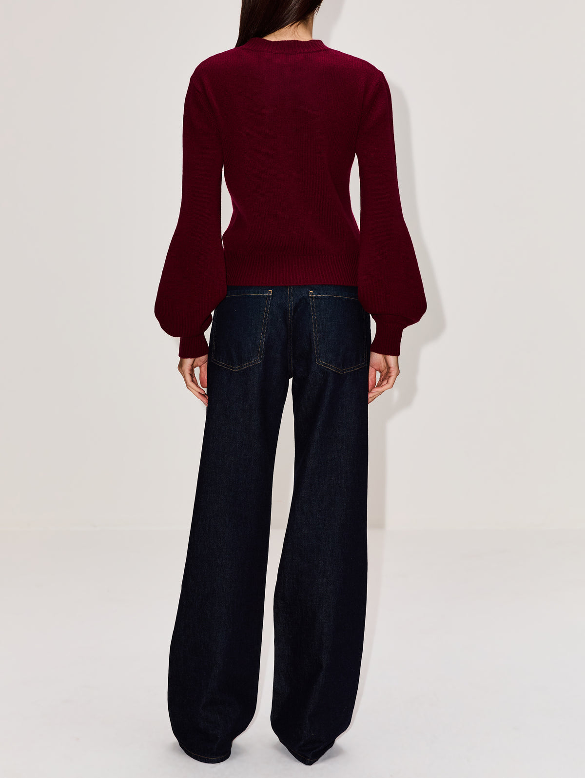 Long Sleeve Cardigan,MARNI,BURGUNDY,Image 3