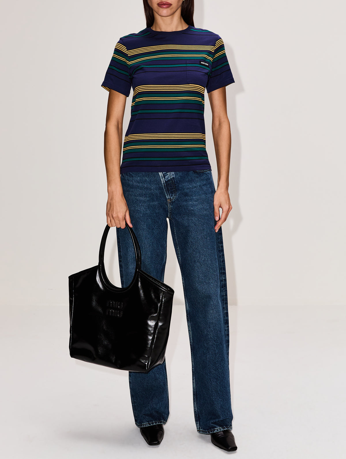 Ivy Tote Bag,MIU MIU,BLACK,Image 2