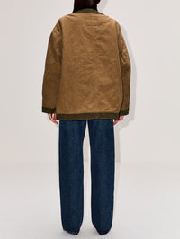 Cord Trimmed Chore Jacket,R13,DUSKY TAN,Image 3