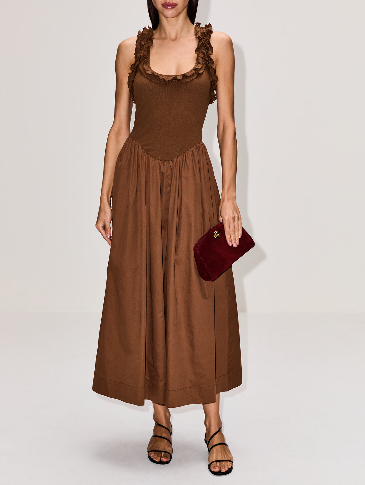 Paloma Maxi Dress,ROAME,TOFFEE,Image 2
