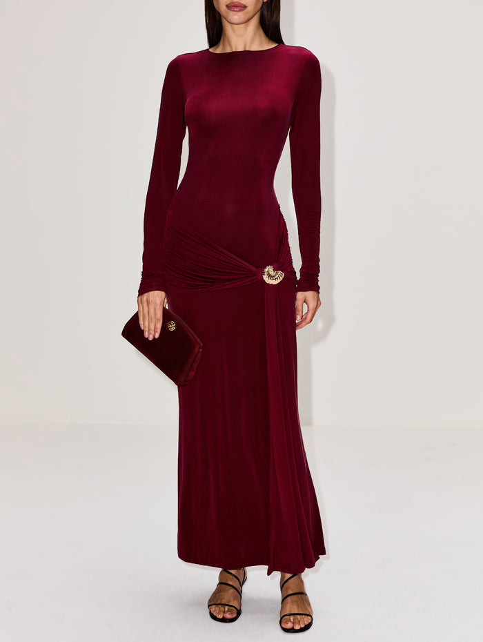 Josie Dress,ROAME,SANGRIA,Image 1